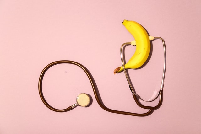 Stethoscope on a banana