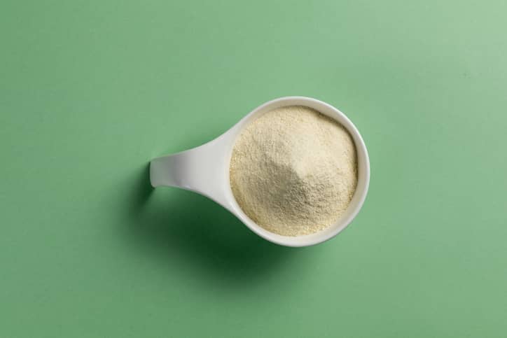 Whey protein powder sports bodybuilding supplement.