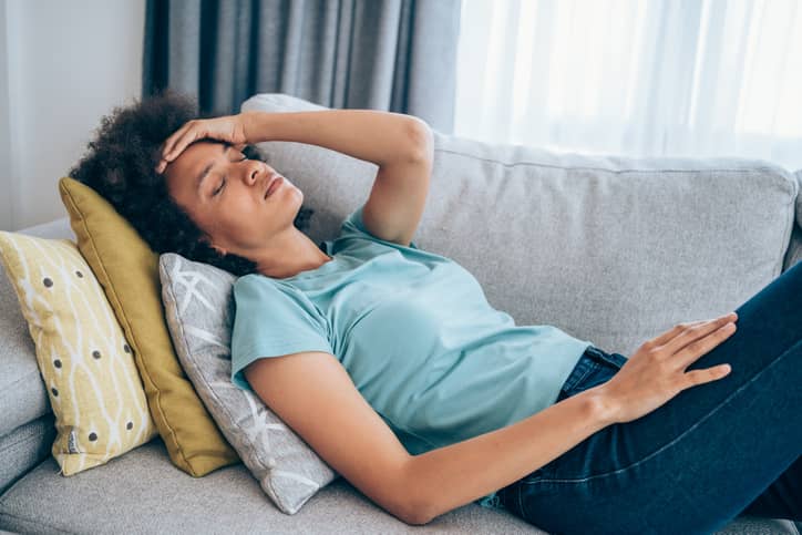 Woman with long covid