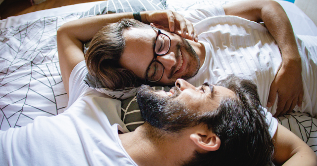 Couple with a high sex drive in bed