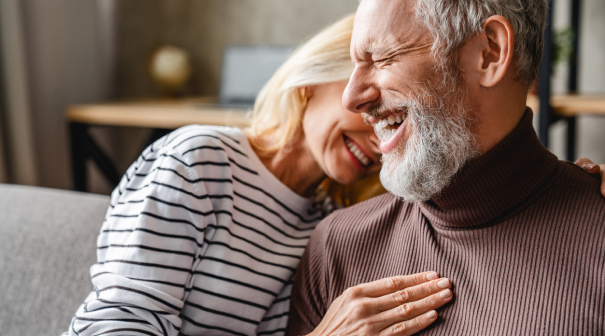 Man supporting his partner through the menopause